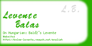 levente balas business card